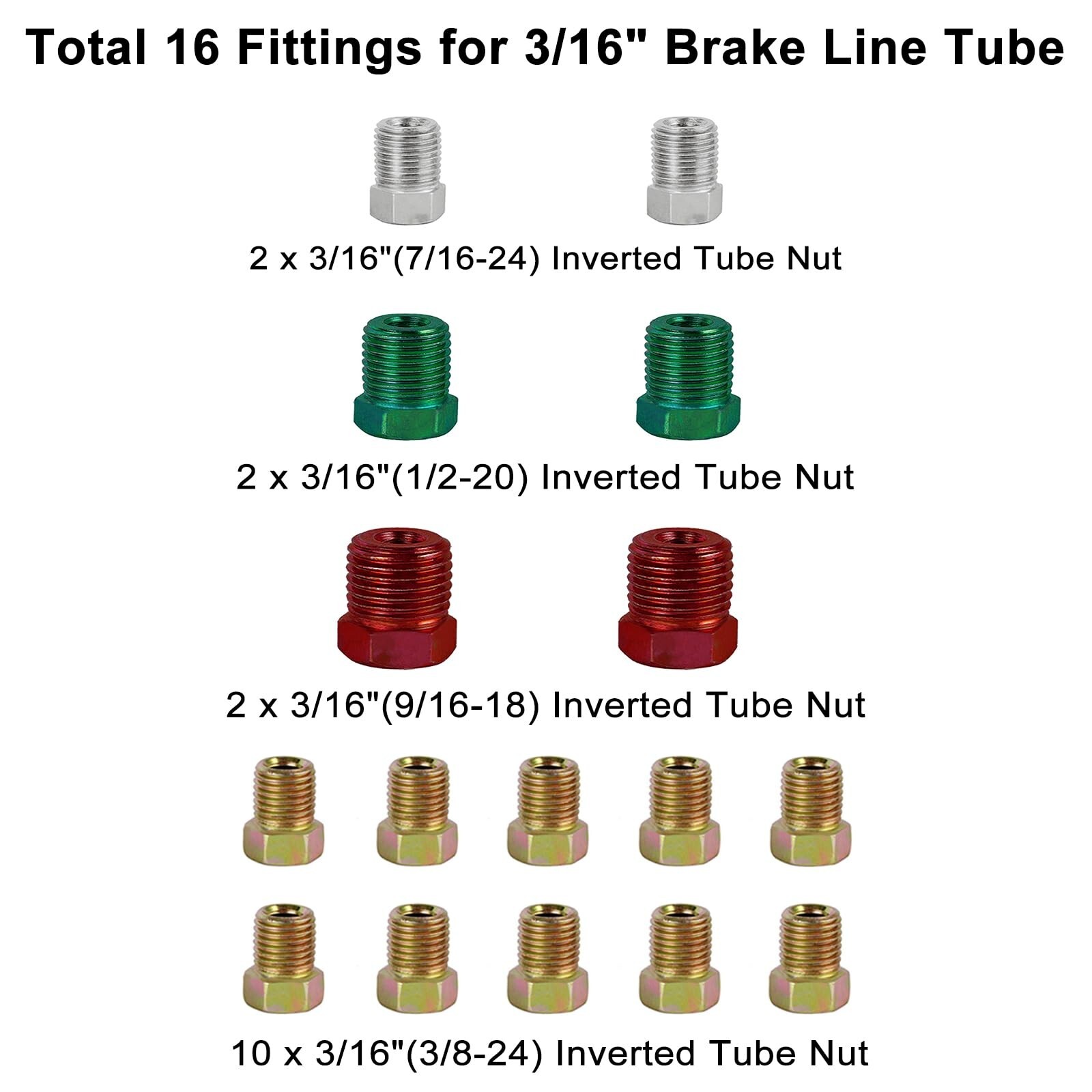 MuHize Upgraded Copper Nickel Brake Line Kit – 25 Ft 1/4 & 3/16 Flexible Brak…
