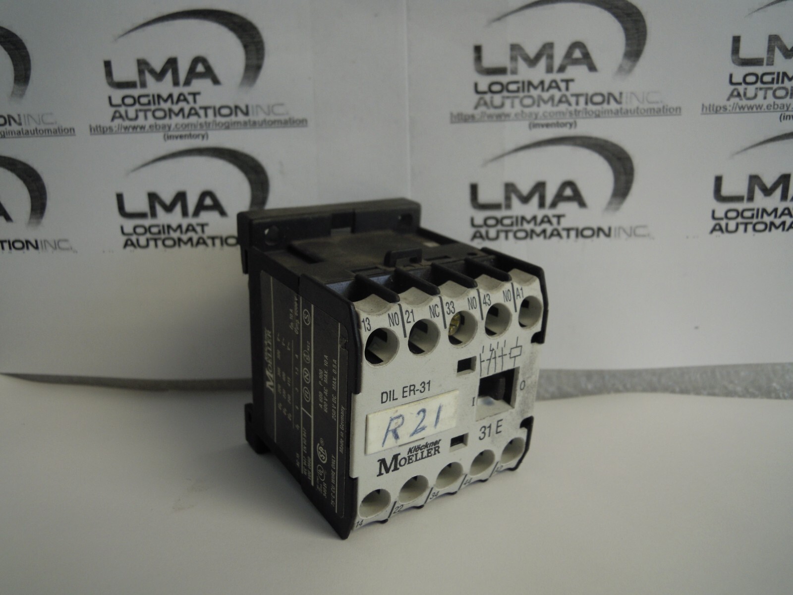 EATON KLOCKNER MOELLER DIL ER-31 CONTACTOR 3NO+1NC COIL 110-120V *TESTED