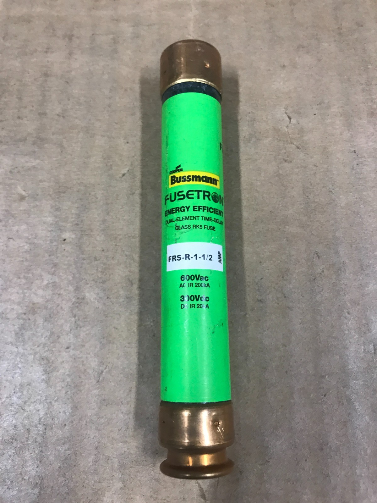 NOS Bussman Fusetron Energy Efficient Time-Delay Fuse – FRS-R-1-1/2