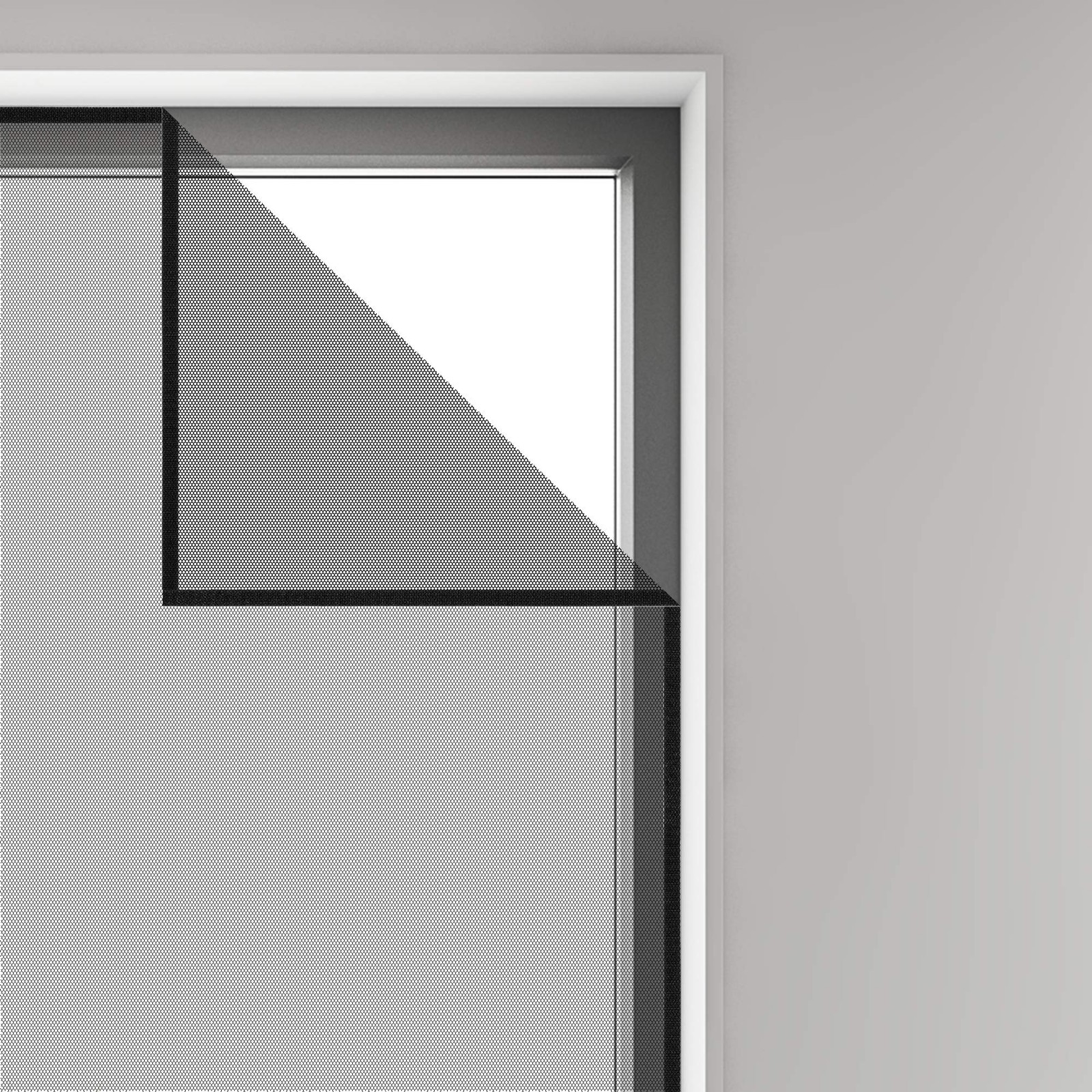 Flyzzz DIY Self-Adhesive Window Screen 39.37”x59.02” X 1 pack, Black