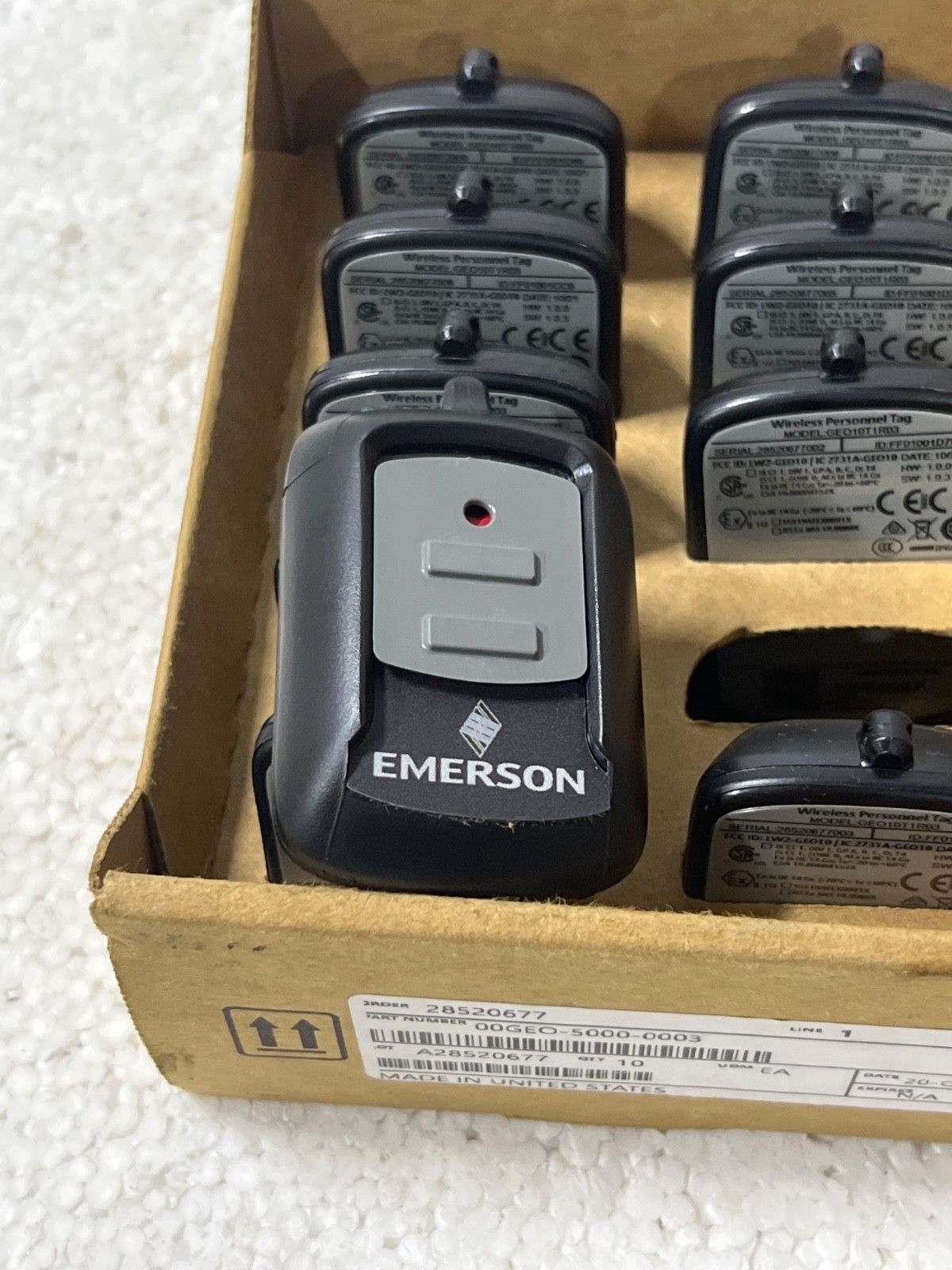 (One Box = 10 Pcs) Emerson GEO10T1R03 Wireless Personnel Tag 00GEO-5000-0003