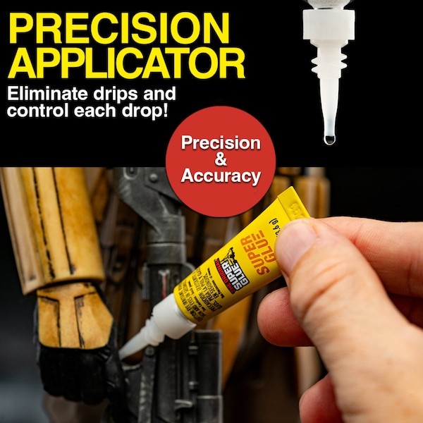 Super Glue 15187 Instant Adhesive, 0.07 Fl Oz, Tube, Clear, Pk12