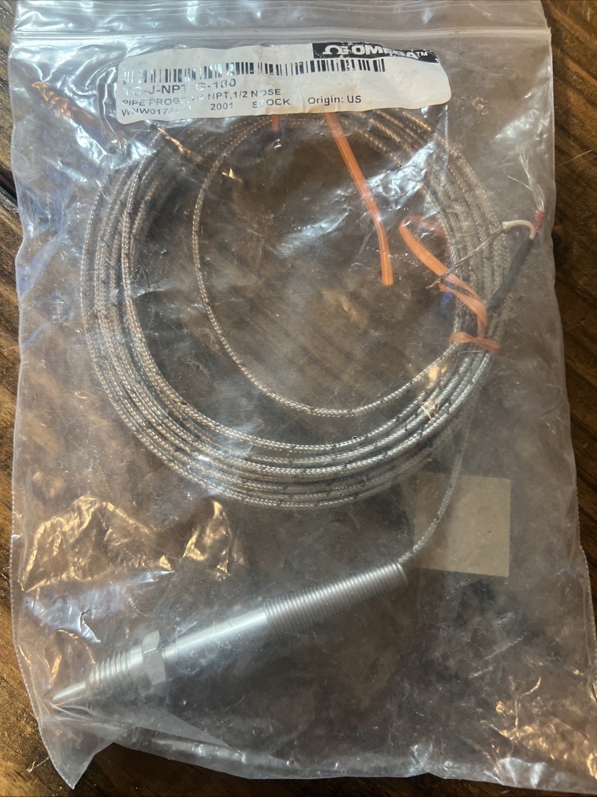 Omega TC-J-NPT-G-180 Thermocouple TCJNPTG180