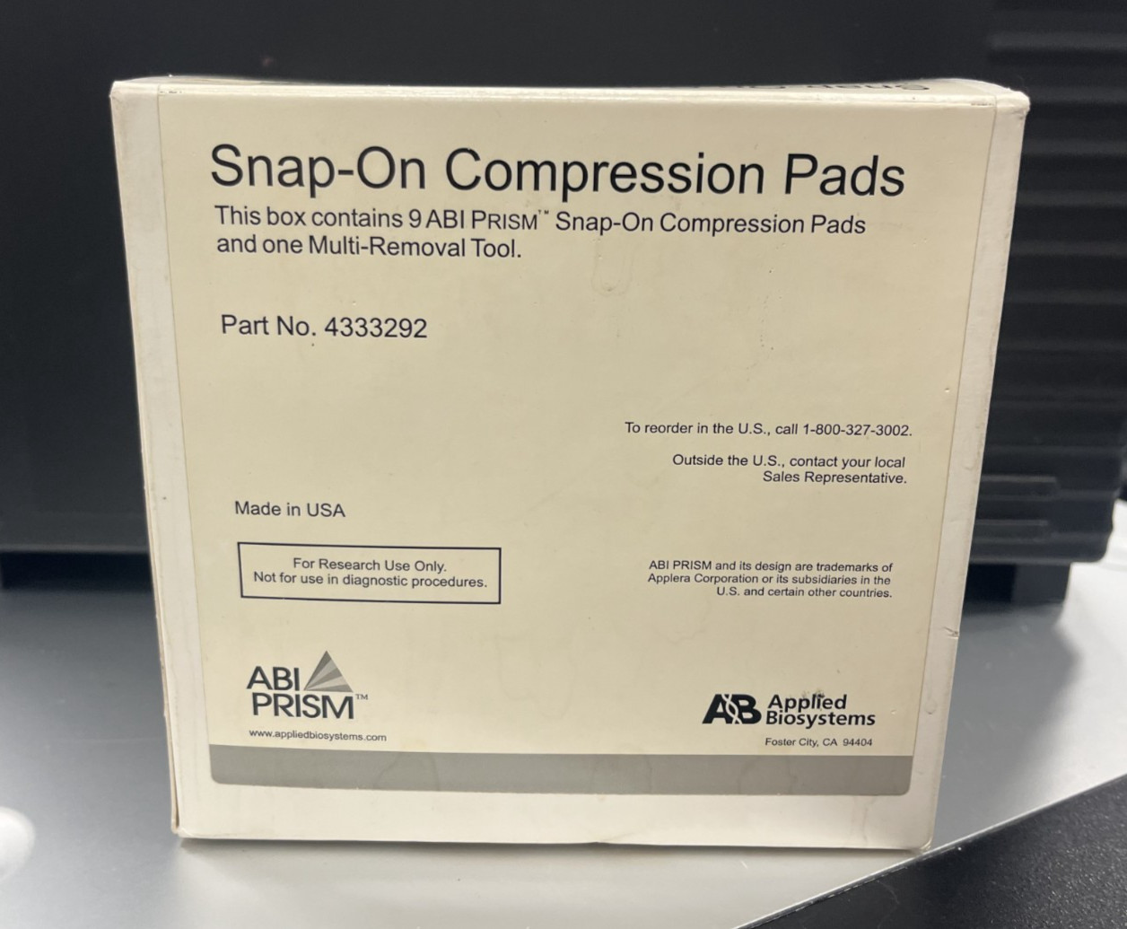 Applied Biosystems – ABI Prism Snap-On Compression Pads + Multi-Removal Tool 9pk