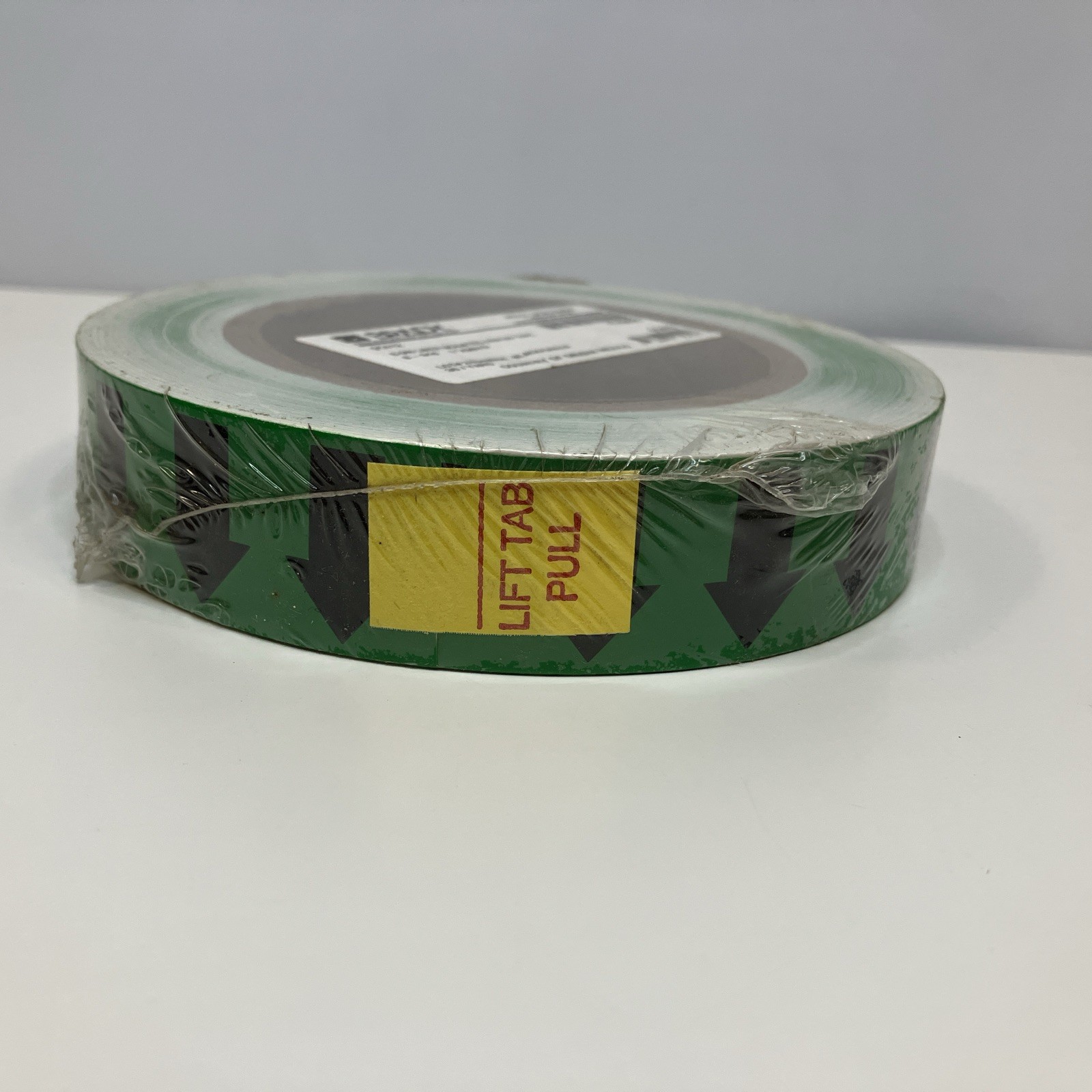 Brady 91412 Liner Mounted Arrow Tape, Black/Green, 1 In. 30 yards Y76800