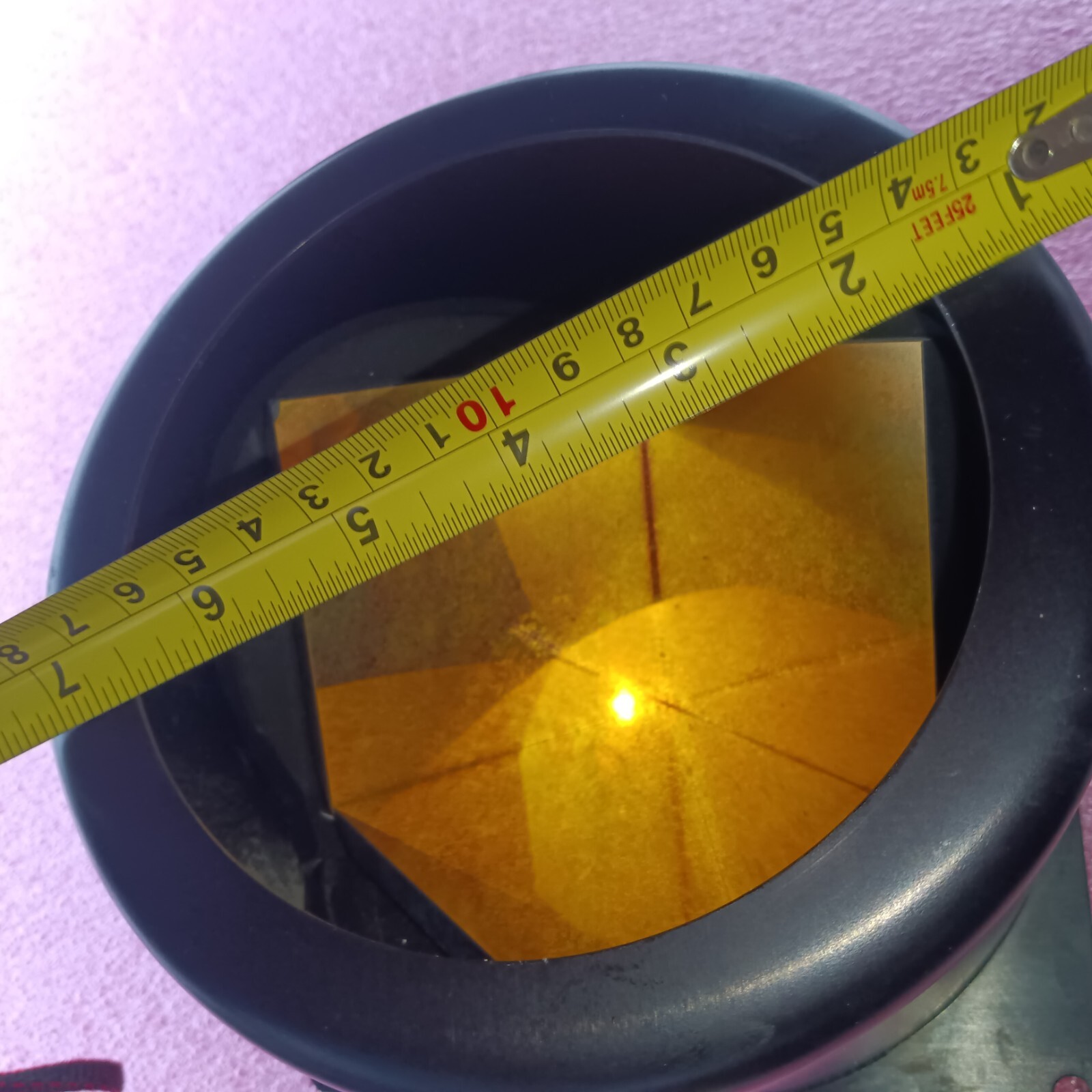 PLX brand gold coated 5″ Clear Aperture (CA) retroreflector 4 bolt mount ITAR