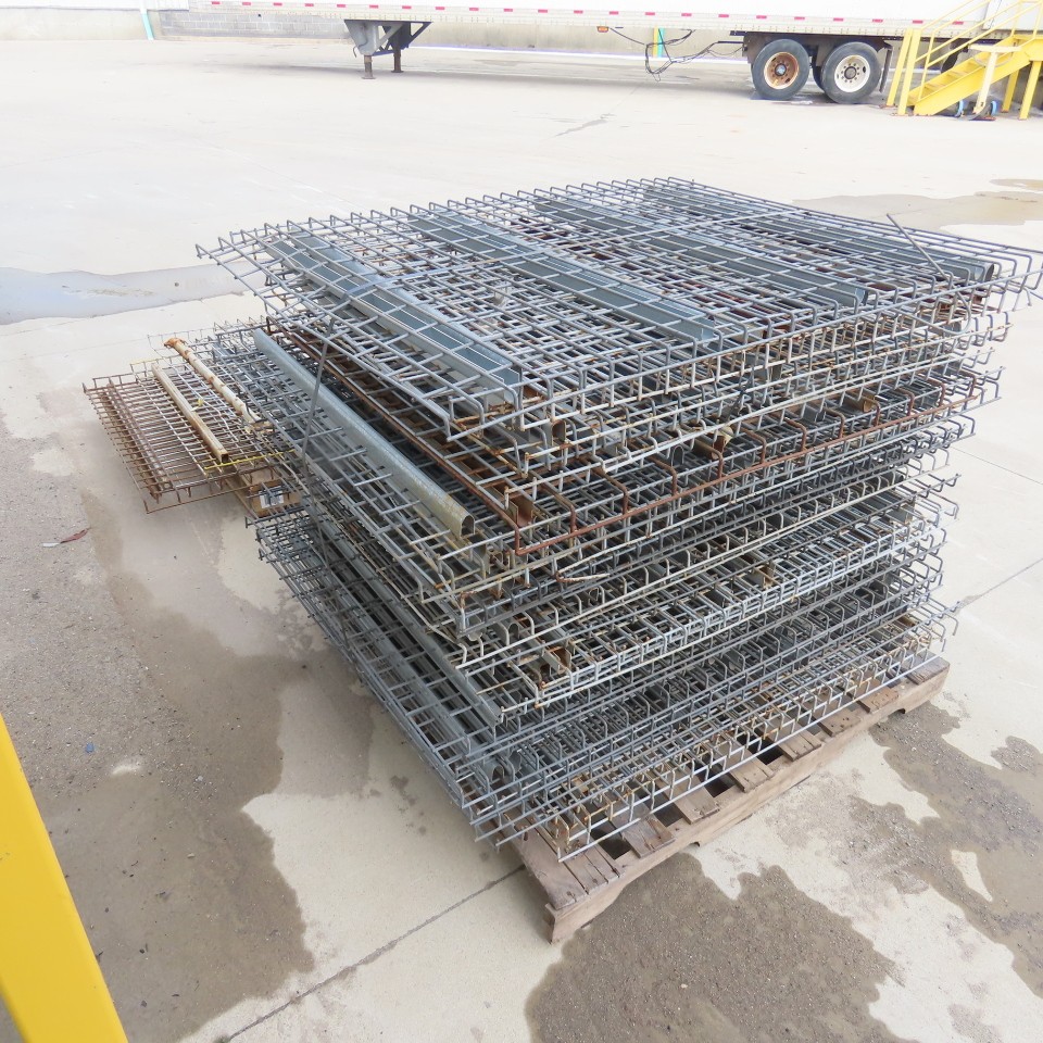 42″ Shaved Pin/Teardrop Warehouse Pallet Racking Beam Upright Decking 12-Section