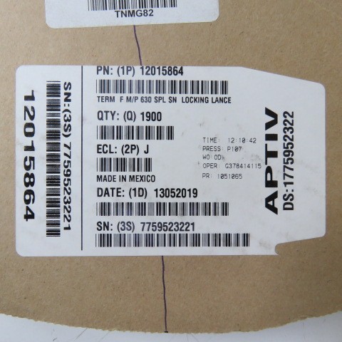 APTIV 12015864 Qty of 200 per Lot TERM 18-20 F FASTON 3.12-2.03