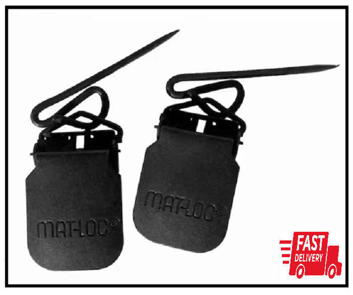 Mat-Loc Car Floor Mat Retention Clips Black (2-Pack)
