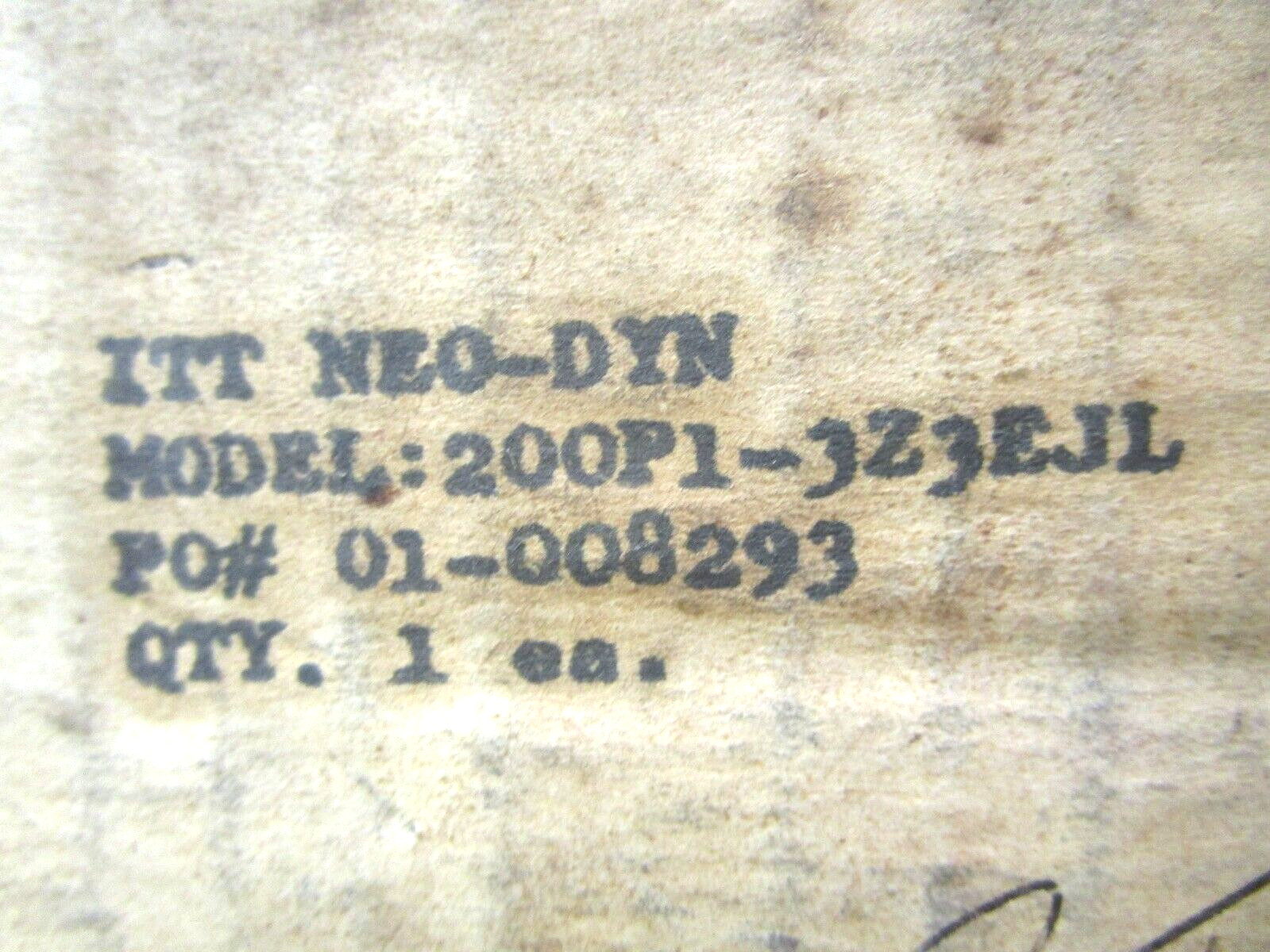 ITT Neo-Dyn 200P1-3Z3EJL Adjustable Pressure Switch 51276LR