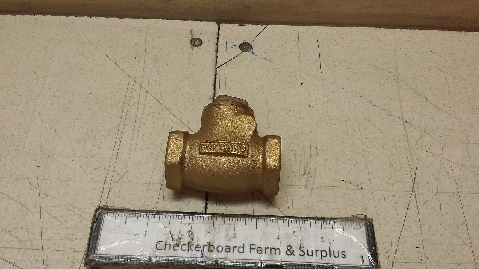 NOS Hammond Horizontal Lift Swing Check Valve 3/4″ 125 PSI Brass IB-904 904-3/4