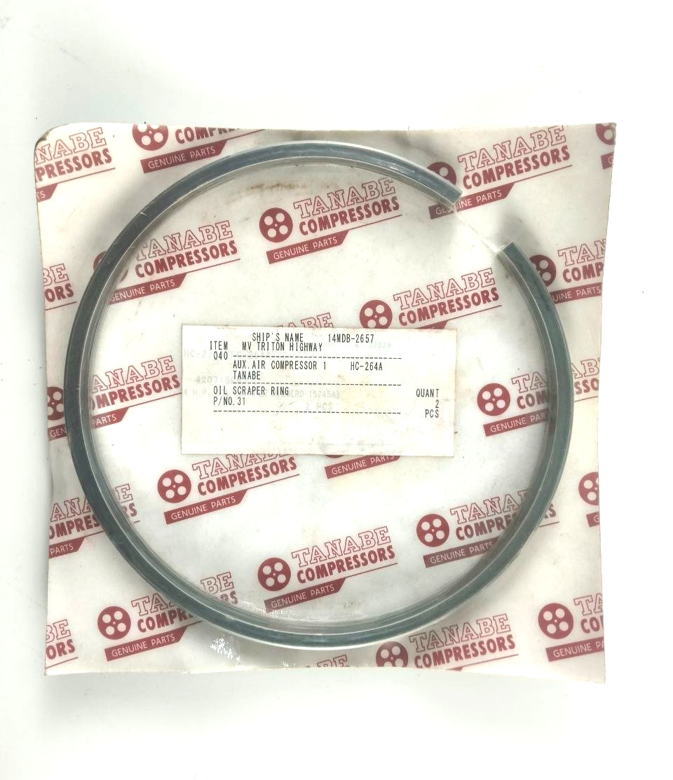 Oil Scraper Ring P/N 31 For Tanabe HC-264A Compressor Genuine Part (PACK 2)