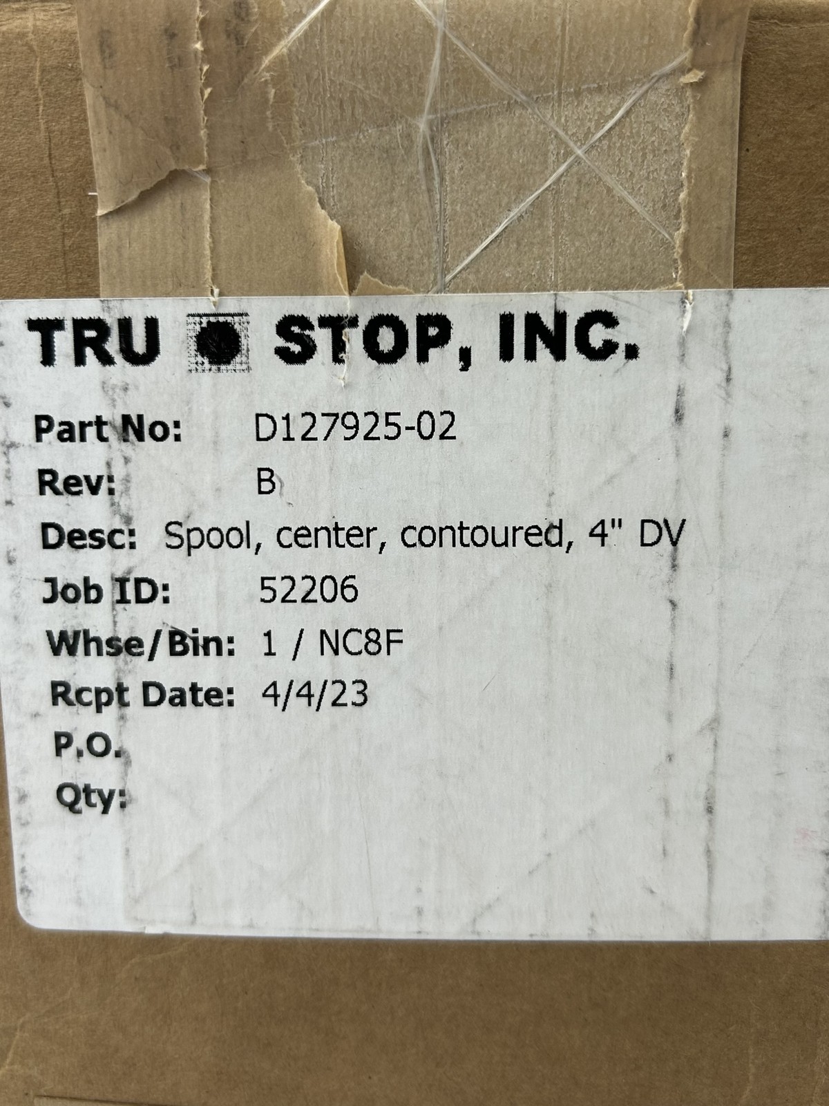 Tru Stop D127925-02 4″ DV Center Contoured Spool