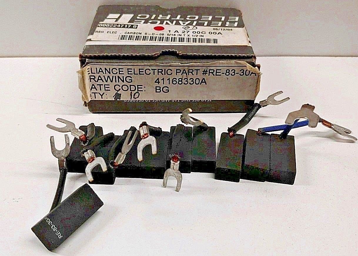 LOT OF 10 NOS! ABB 1.125″ X .5″ X .3125″ CARBON MOTOR BRUSHES RE-83-30A 5-D-09