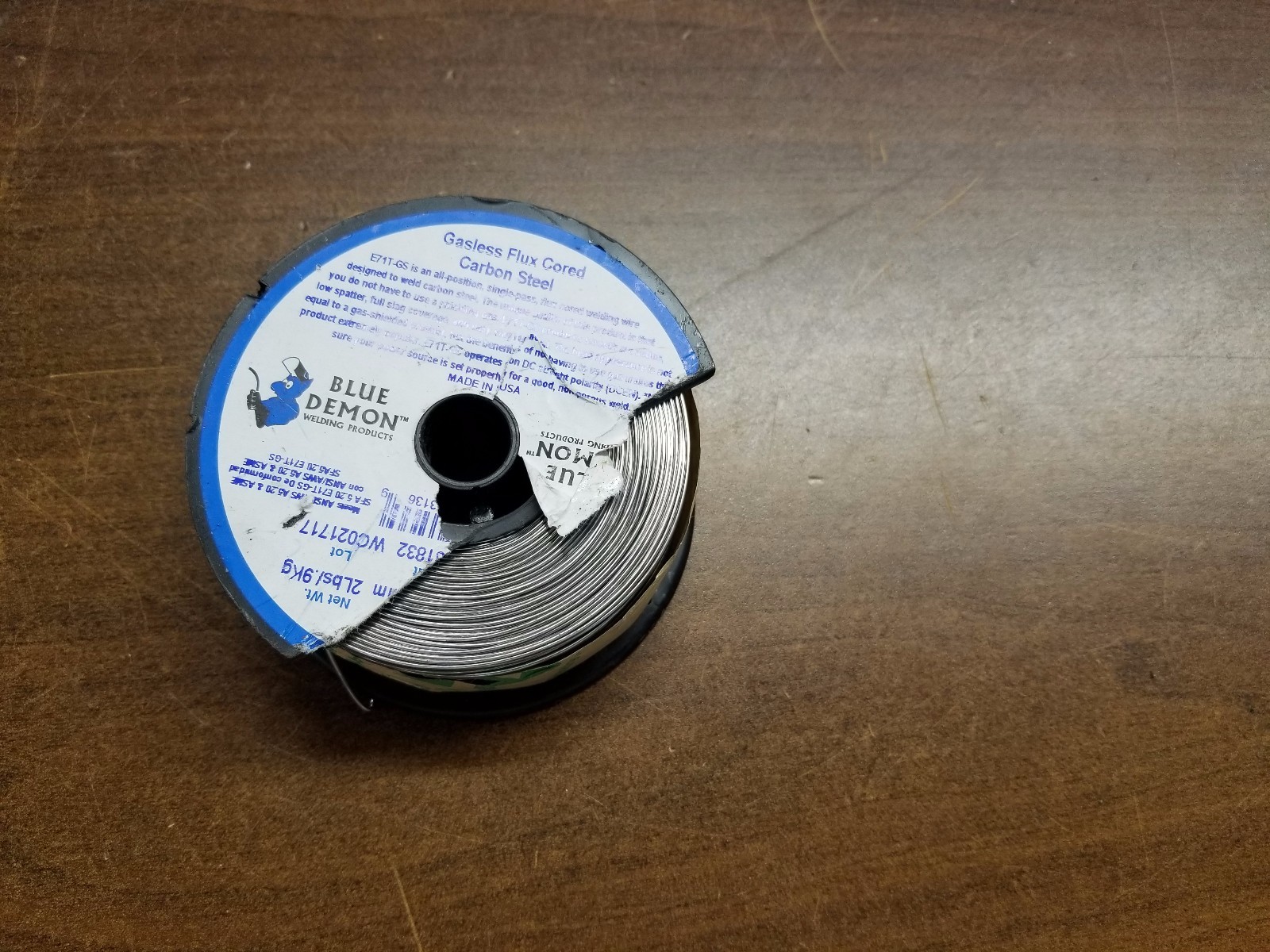 Blue Demon E71TGS .035 X 2# Spool Gasless Flux Core Welding Wire,
