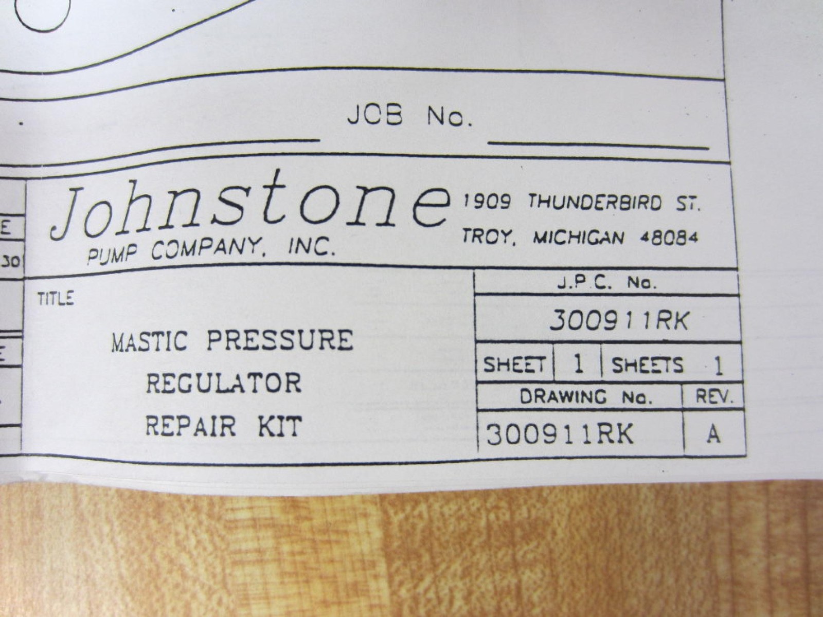 Johnstone 300911RK Seal Kit