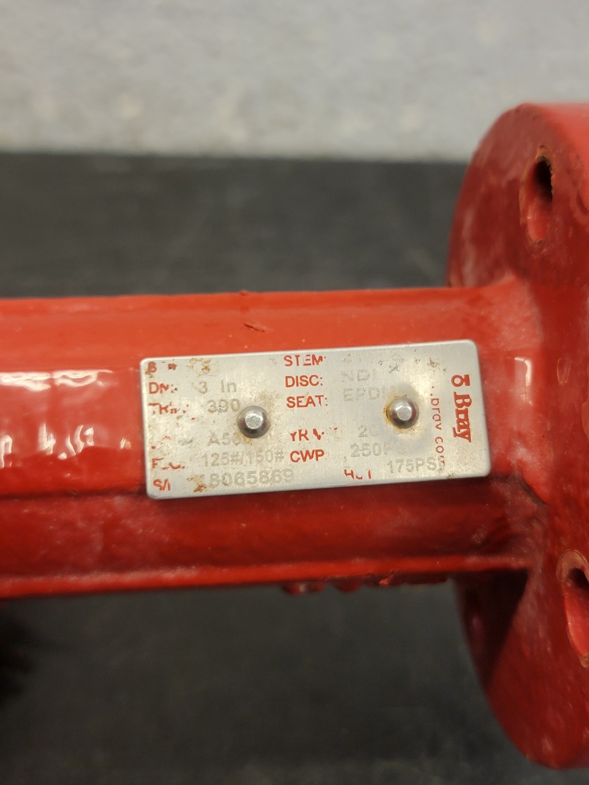BRAY 3″ BUTTERFLY VALVE SERIES 31 Used A1