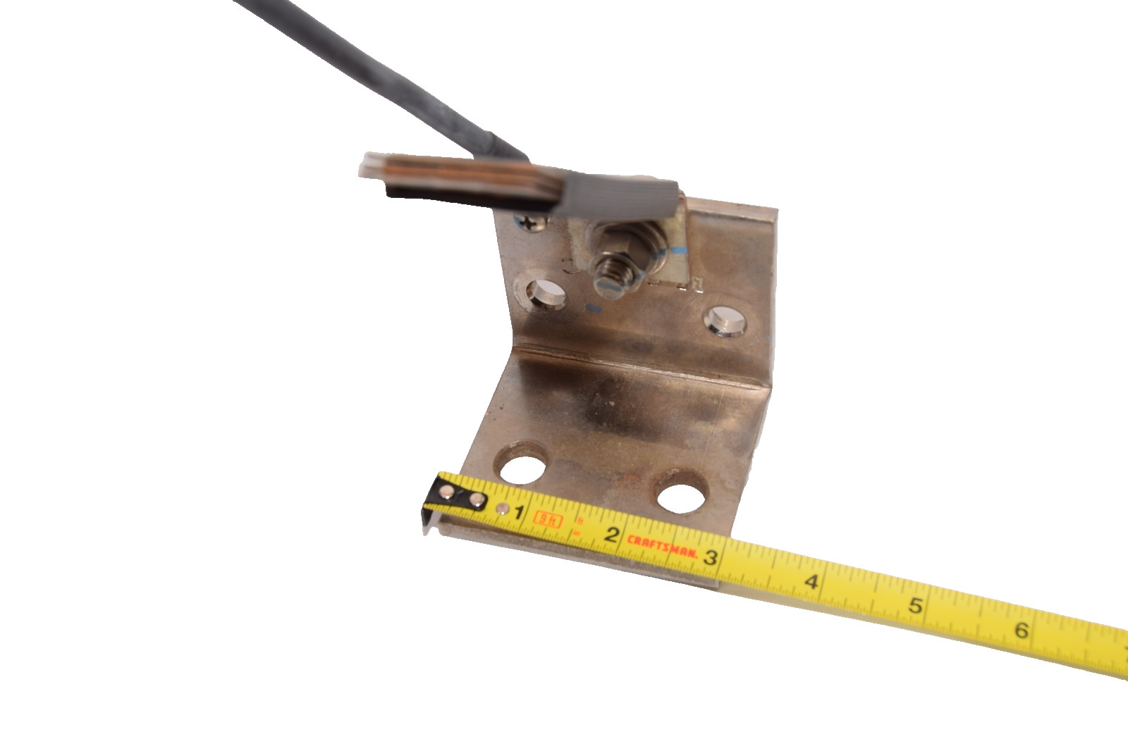 Xibar Buss Ground Strap Bracket BB-2885 C 2-1/2″ x 3″ x 1/4″ 5-1/2″ Strap Copper