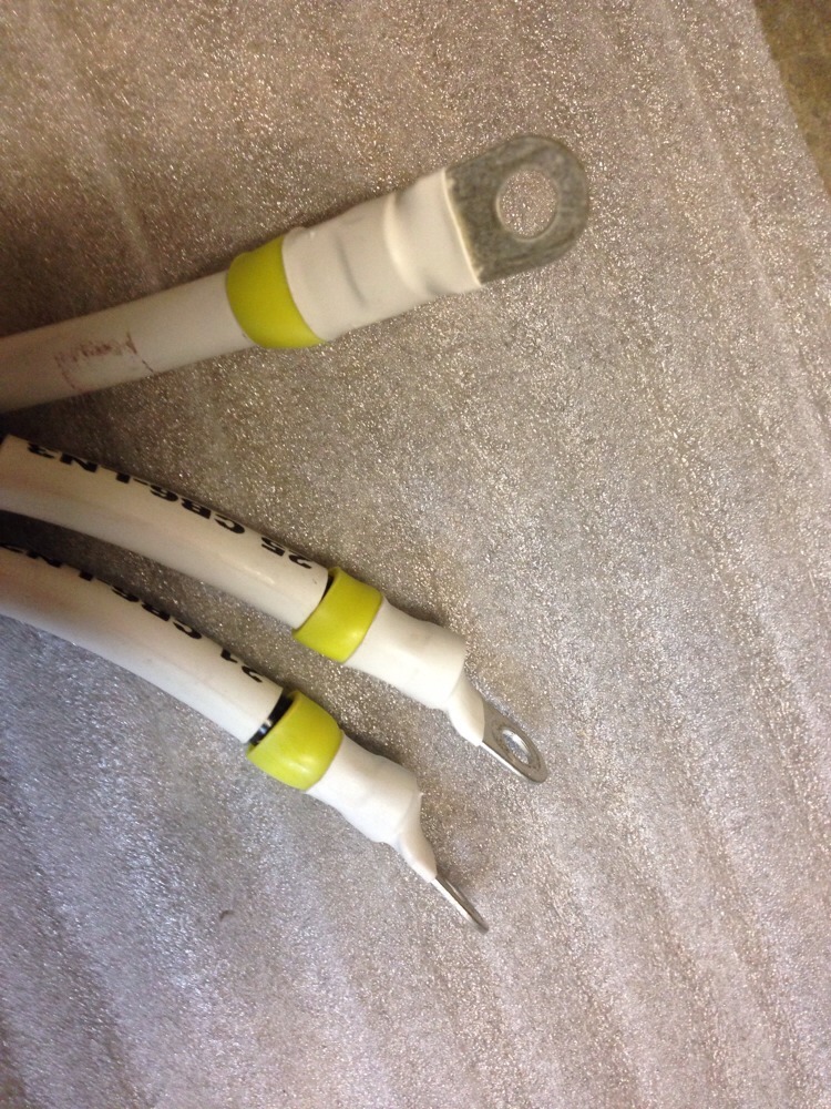 Cable Premade With Lug X 30″ Cobra Wire X-Flex E163980C, 4 Awg, Lot Of 3,