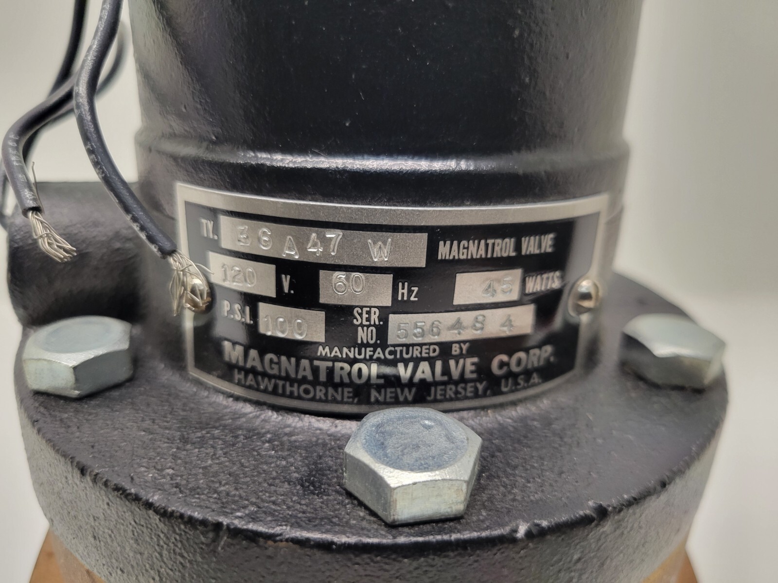 NEW OLD STOCK! MAGNATROL 120V 45W 100PSI 2″ SOLENOID VALVE 36A47W
