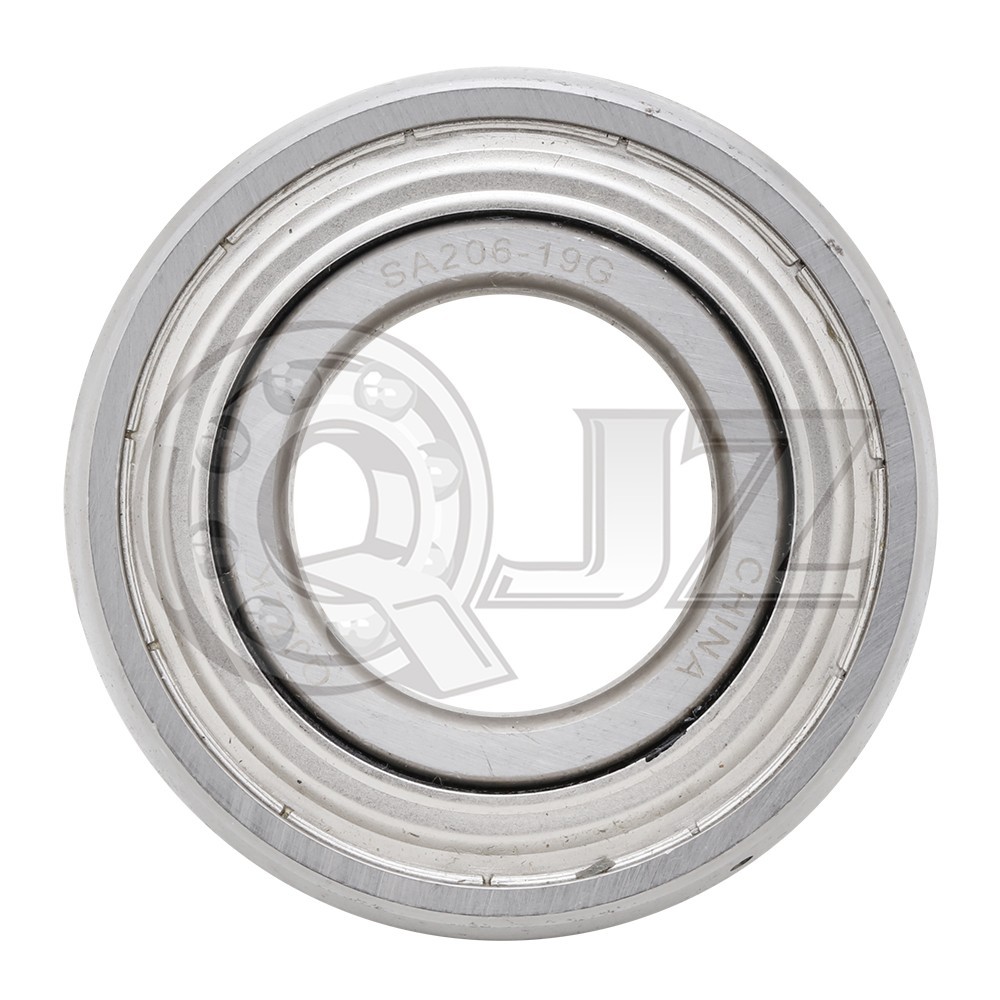 [Qty.2] SAPFT206-19G 3-Bolt Pressed Steel Triangular Housing, 1-3/16 in Bore ID