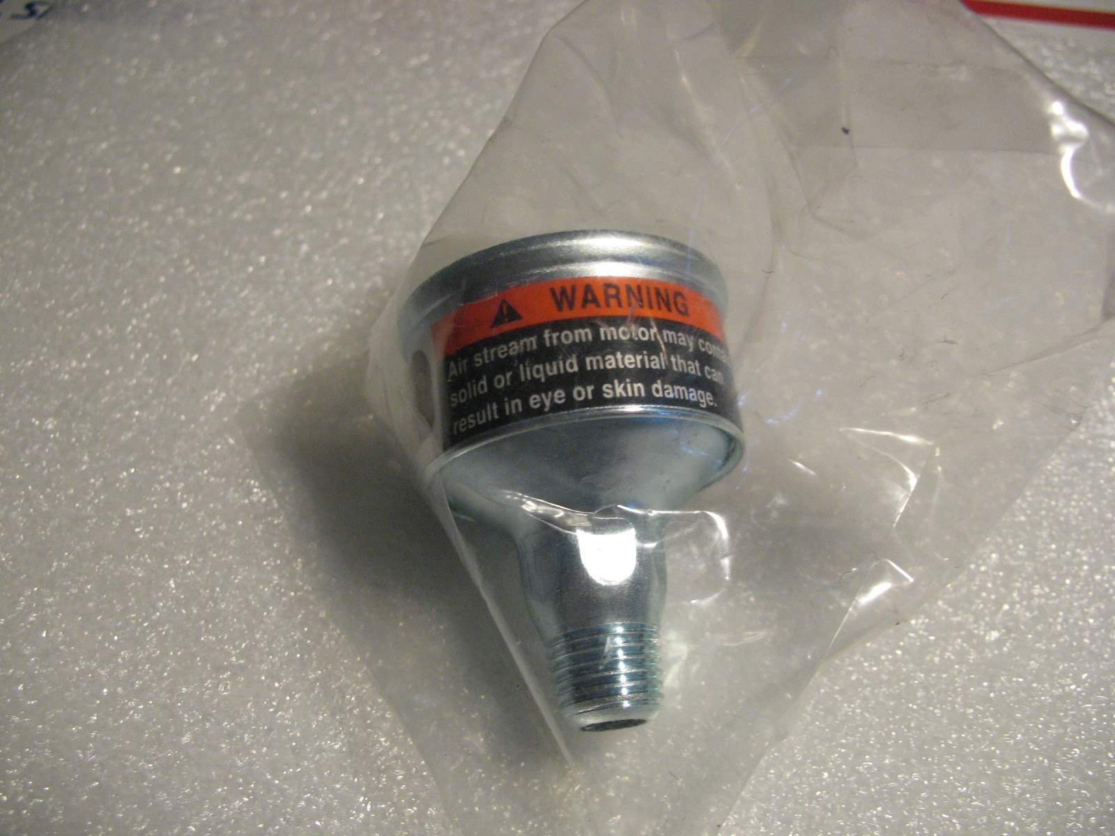 Gast AC980 Gas Trap Muffler Threaded 1/4″ NPT Port, Zinc Plated Steel Body, NEW.