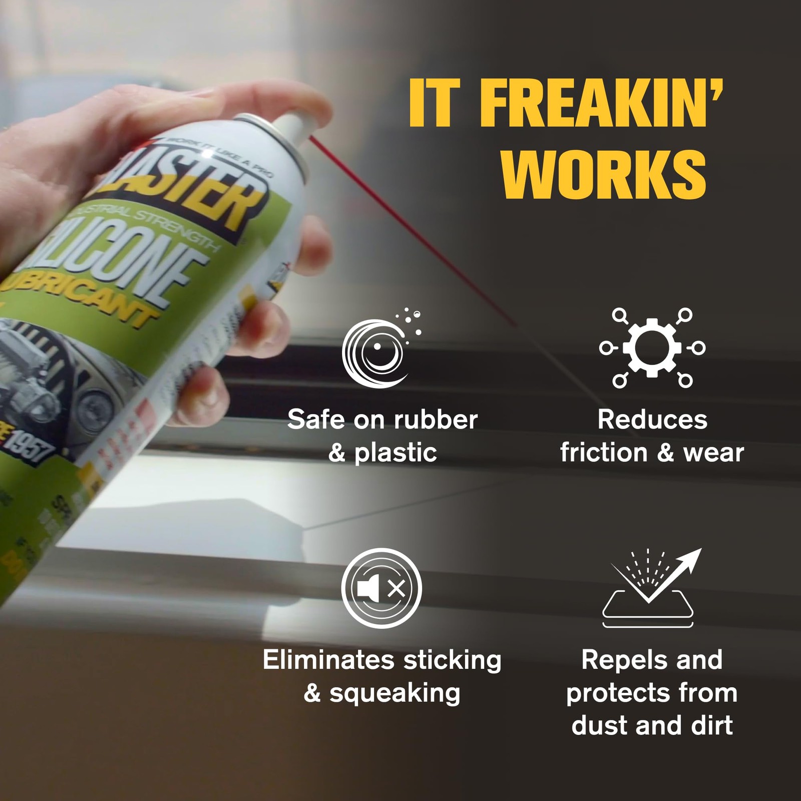 B’Laster Silicone Lubricant Spray, 11 oz Aerosol Cans (12-Pack) – Silicone Sp…