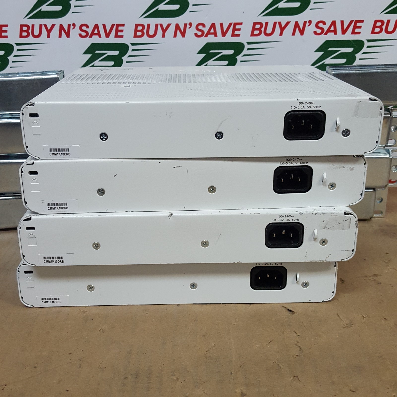 Lot of 4- Cisco Catalyst WS-C3560CX-12TC-S V04 (No Power Crds) Powers On – USED