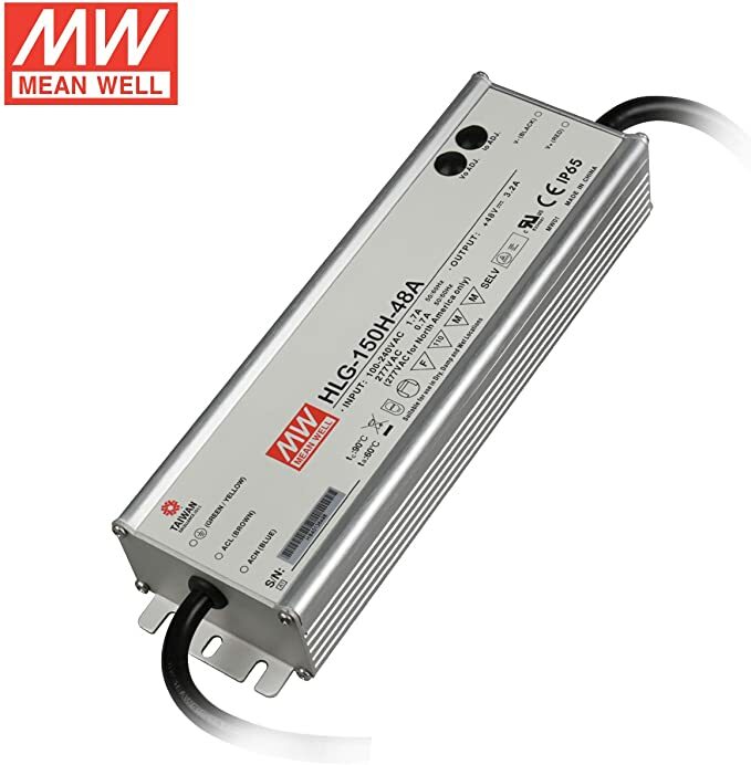 MeanWell HLG-150H-48A Dimmable Driver w/ power cord / wagos LED Quantum lm301b