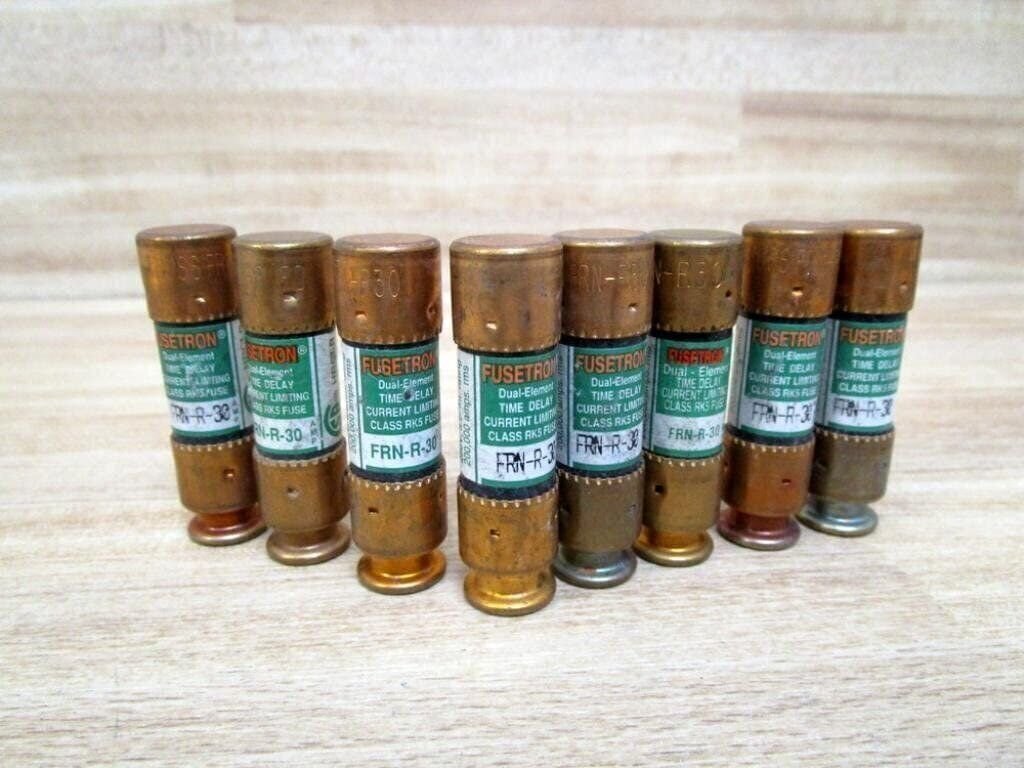 Bussmann FRN-R-30 Fusetron Cooper Fuse FRNR30 (Pack of 8)