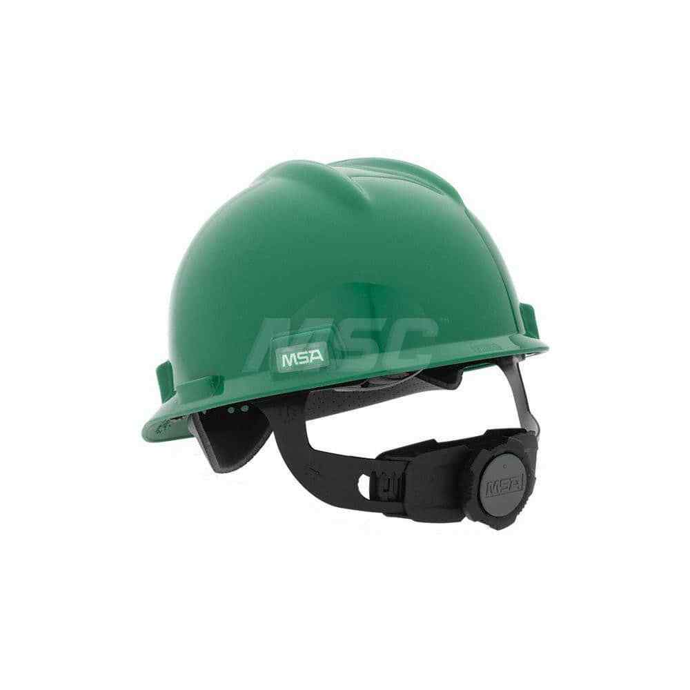 MSA 475362 Green V-Gard Slotted Cap-Style Hard Hat w/ Fas-Trac III Suspension