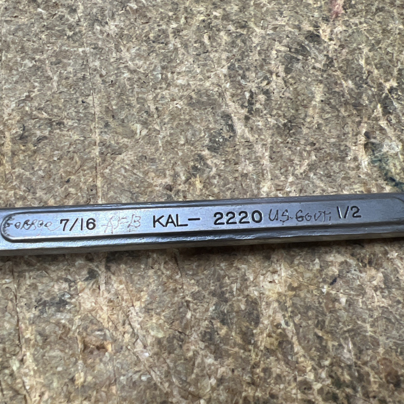 Vintage KAL – 2220 Double Box End Wrench 7/16 X 1/2 Chrome Vanadium Japan