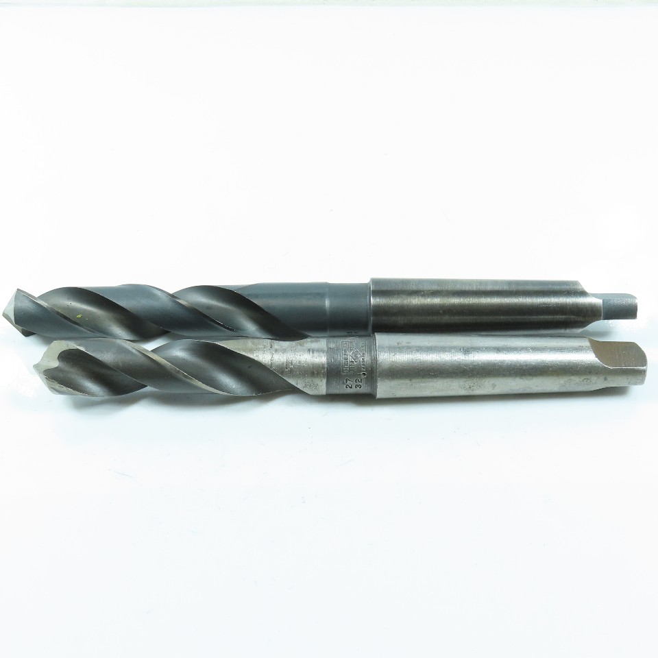 27/32″ #3MT Morse Taper 2 Flute Twist Drill Bit 135° Lot of 2