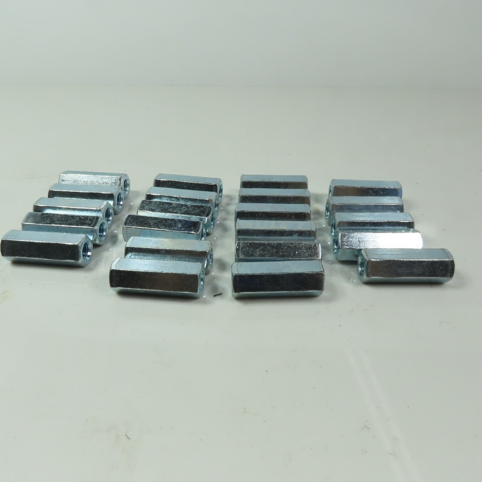3/8-16 x 1-3/4L Hex Rod Coupling Nuts Threaded Rod Connectors Zinc Lot/24