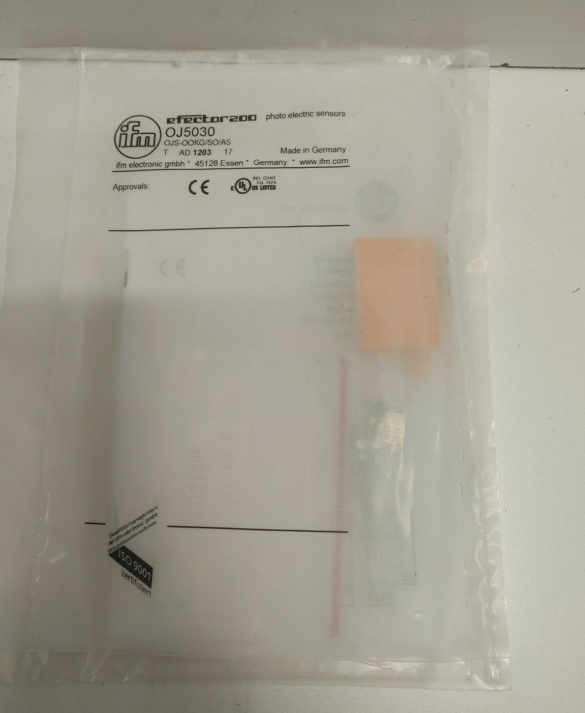 NEW OLD STOCK! IFM EFECTOR THROUGH BEAM SENSOR TRANSMITTER OJS-OOKG/SO/AS-OJ5030