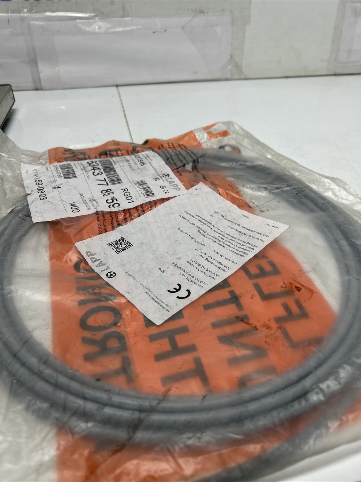 LAPP ÖLFLEX FD 855 P 3G0.75 High Flex Control Cable 6M 0027546 V-073