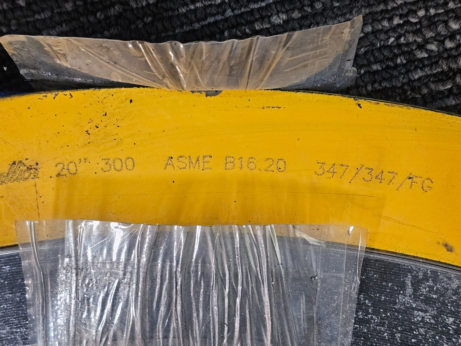 QTY 4 Flexitallic Spiral Wound Gasket 347/347/FG ASME B16.20 20″ 300 Yellow