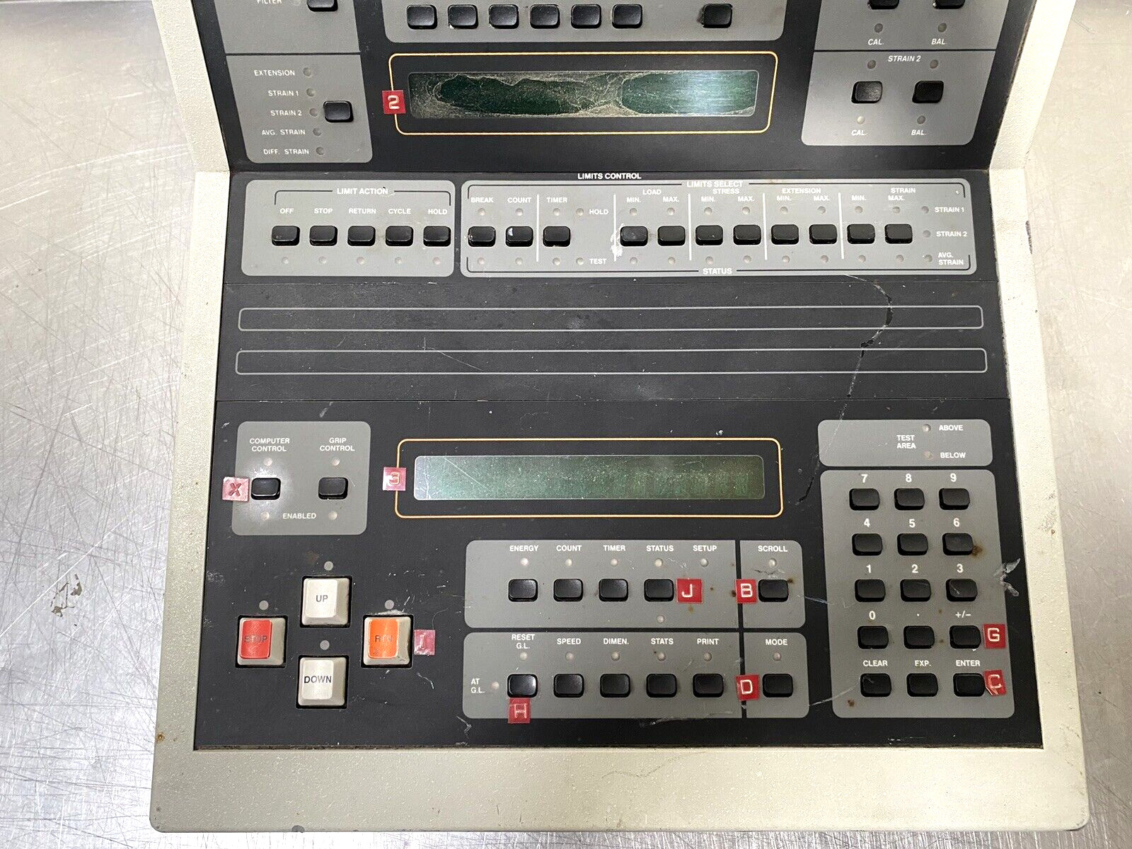 Instron 4500 Controller Tensile Tester, Control Panel Unit Only
