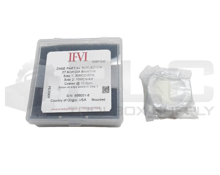 NEW II-VI INFARED ZNSE PARTIAL REFLECTOR 27.9MM DIA 6MM THK 6068284