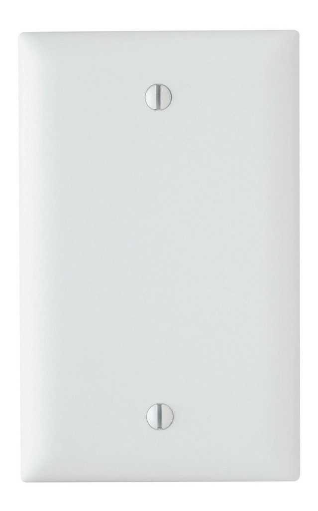 Pass & Seymour TP13W 1-Gang Blank Wall Plate, White