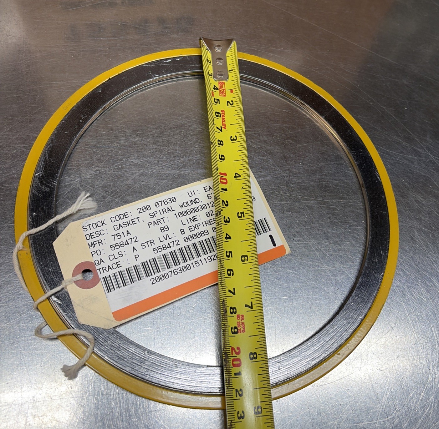 Zoro Select Spiral Wound Gasket 6” 150 100600301241