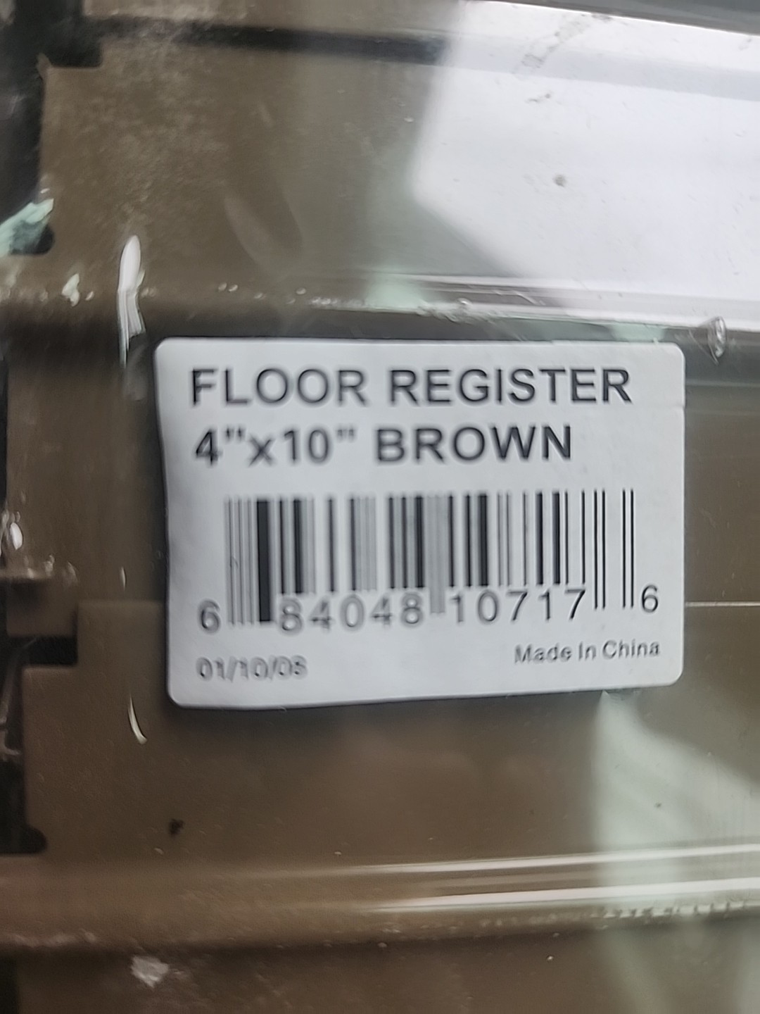Hart & Cooley® 421 4×10 GS 2-Way Floor Register, 4×10 in BROWN