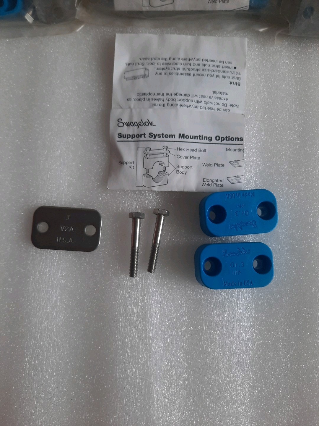 Swagelok 304-S3-PP-16TM 16MM Support System R1PLLT014B lot of 2 pcs