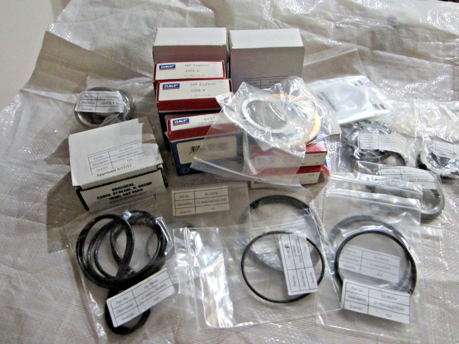 KOWEL PRECISION RDKH320NHK SPARE PARTS KIT FOR KDPH320-M/G KALREZ VACUUM PUMP