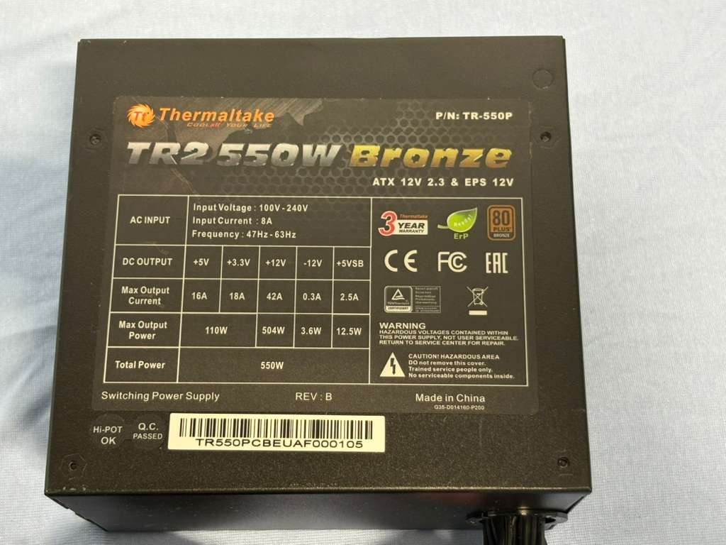 Thermaltake TR2 550W Bronze TR-550P Switching Power Supply for Adani BV 5030