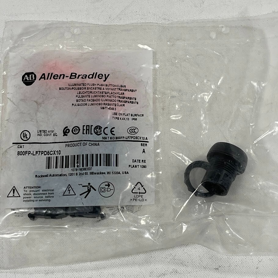New! Allen Bradley 800FP-LF7PD5CX10 Momentary Push Button Flush Illuminated