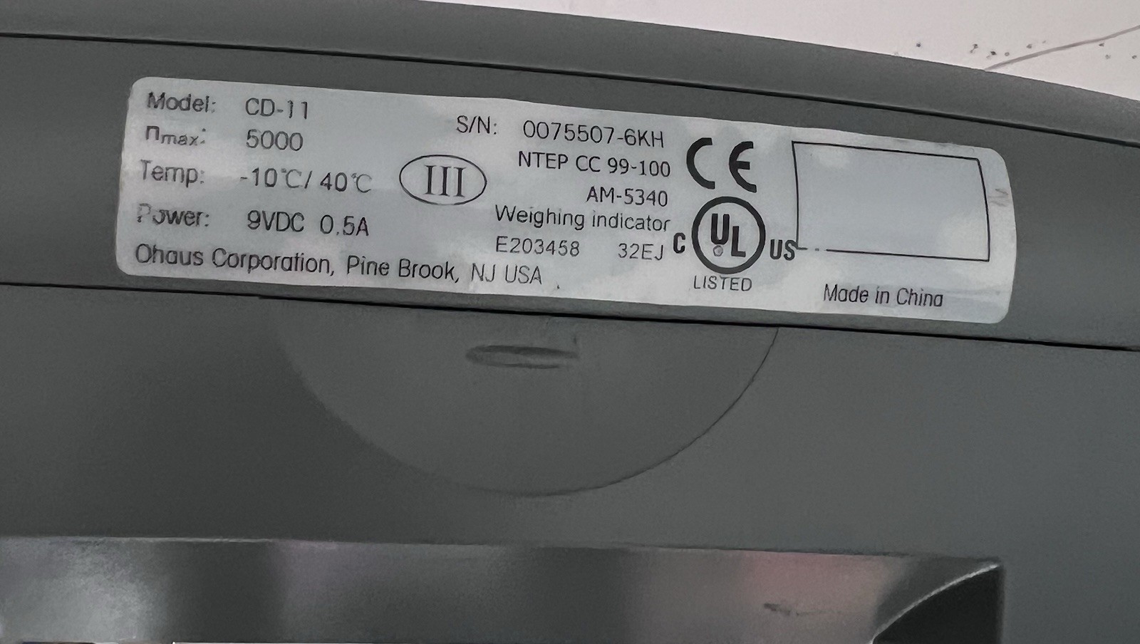 Ohaus CH30-R11 Champ II Bench Scale 30 KG x 0.005 KG