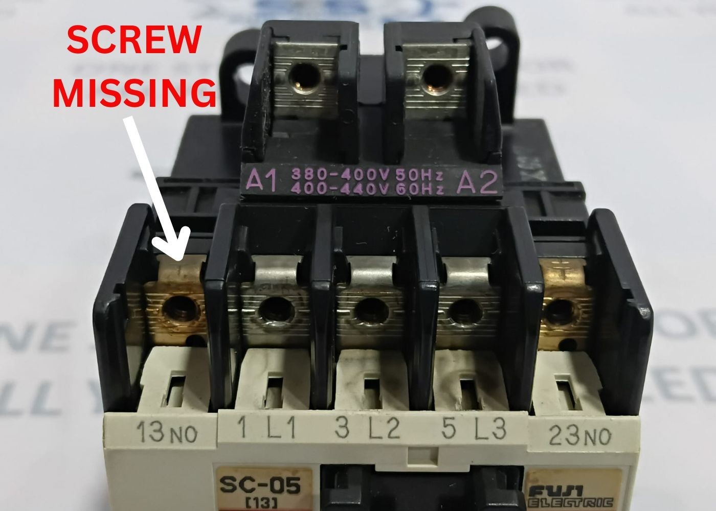 Fuji Electric SC-05 Contactor Coil Voltage 380-400V 50Hz 400-440V 60Hz, 13 Amp.