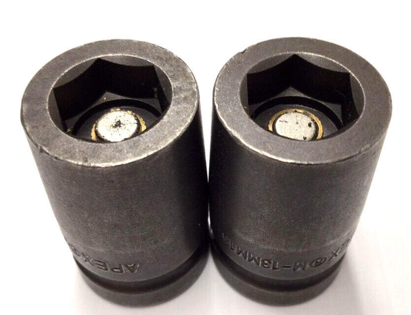 Apex M-13MM15 Magnetic Socket 13mm 6 Point 1/2″ Drive 1-1/2″ OAL (Pack Of 2)