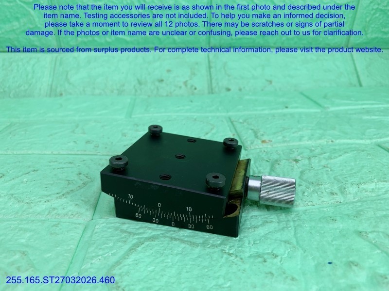 Optosigma G0H-65A76UU 1-Axis Brass Goniometers as shown in photos, sn:9336, DHL.